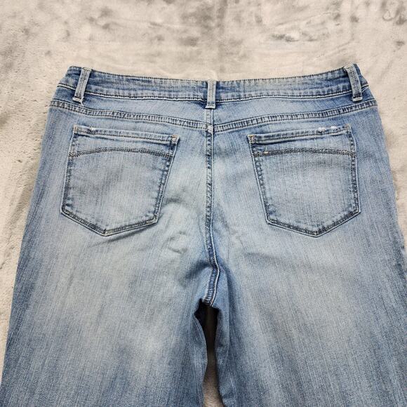 Sonoma Life + Style Jeans Womens 16 Blue Modern Fit Capri Crop Mid Rise Stretch - Picture 4 of 13